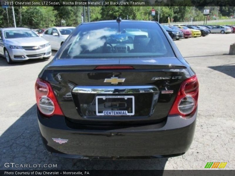 Mocha Bronze Metallic / Jet Black/Dark Titanium 2015 Chevrolet Sonic LTZ Sedan