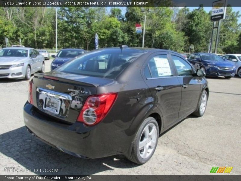 Mocha Bronze Metallic / Jet Black/Dark Titanium 2015 Chevrolet Sonic LTZ Sedan