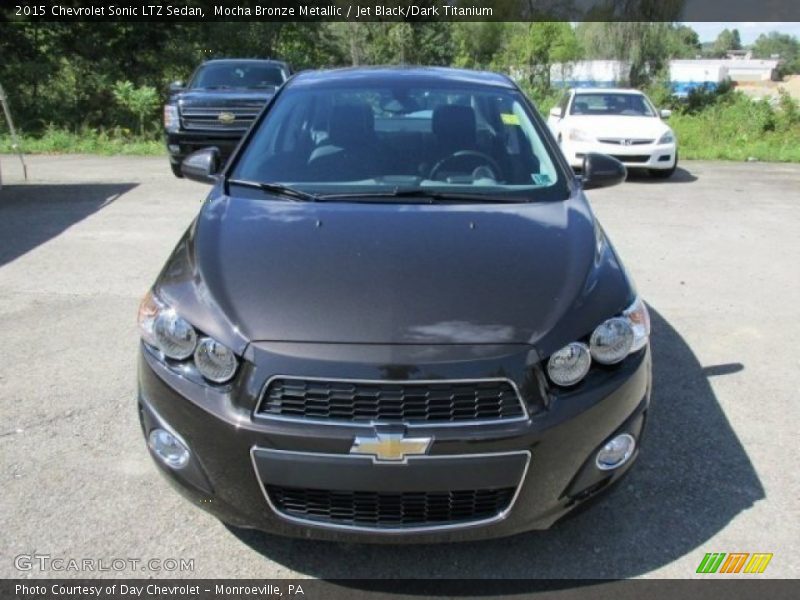 Mocha Bronze Metallic / Jet Black/Dark Titanium 2015 Chevrolet Sonic LTZ Sedan