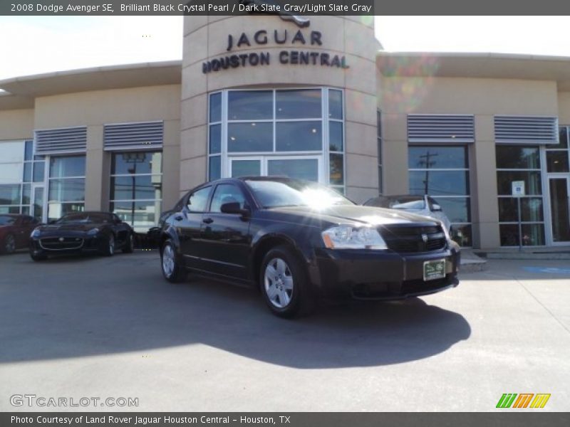 Brilliant Black Crystal Pearl / Dark Slate Gray/Light Slate Gray 2008 Dodge Avenger SE