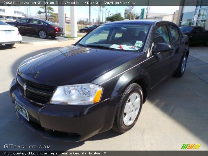 Brilliant Black Crystal Pearl / Dark Slate Gray/Light Slate Gray 2008 Dodge Avenger SE