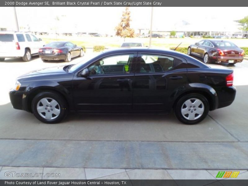 Brilliant Black Crystal Pearl / Dark Slate Gray/Light Slate Gray 2008 Dodge Avenger SE