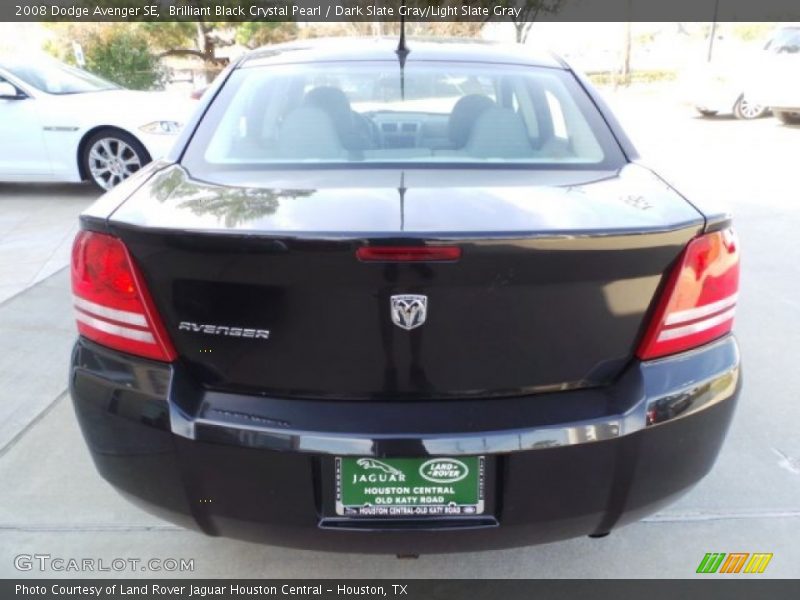 Brilliant Black Crystal Pearl / Dark Slate Gray/Light Slate Gray 2008 Dodge Avenger SE