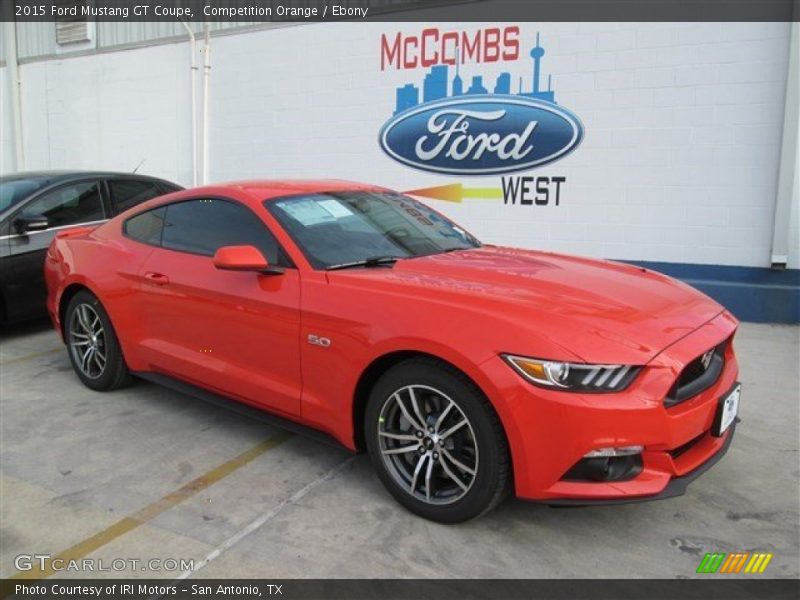 Competition Orange / Ebony 2015 Ford Mustang GT Coupe