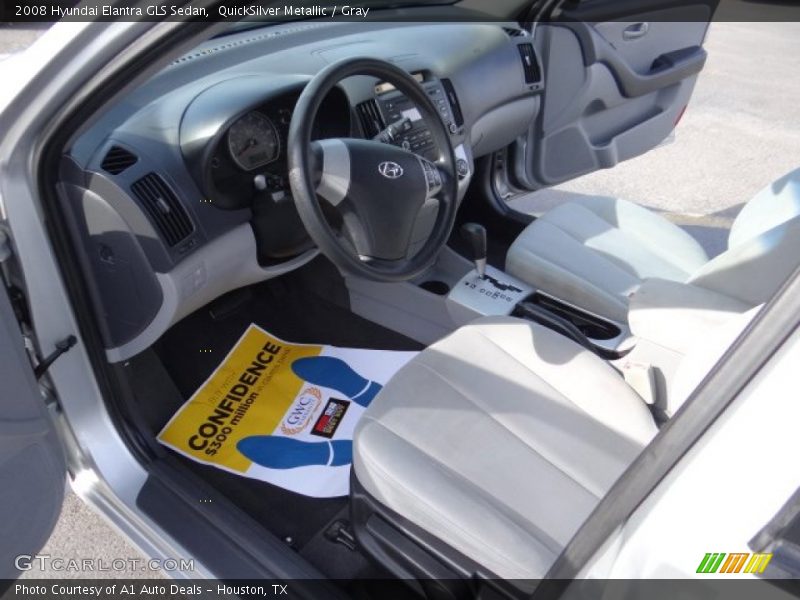 QuickSilver Metallic / Gray 2008 Hyundai Elantra GLS Sedan