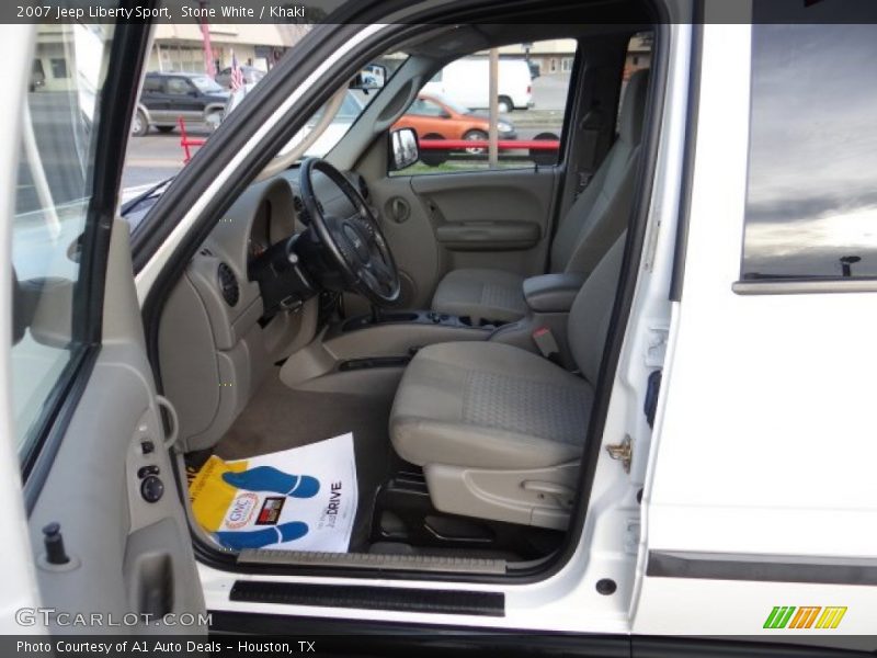 Stone White / Khaki 2007 Jeep Liberty Sport