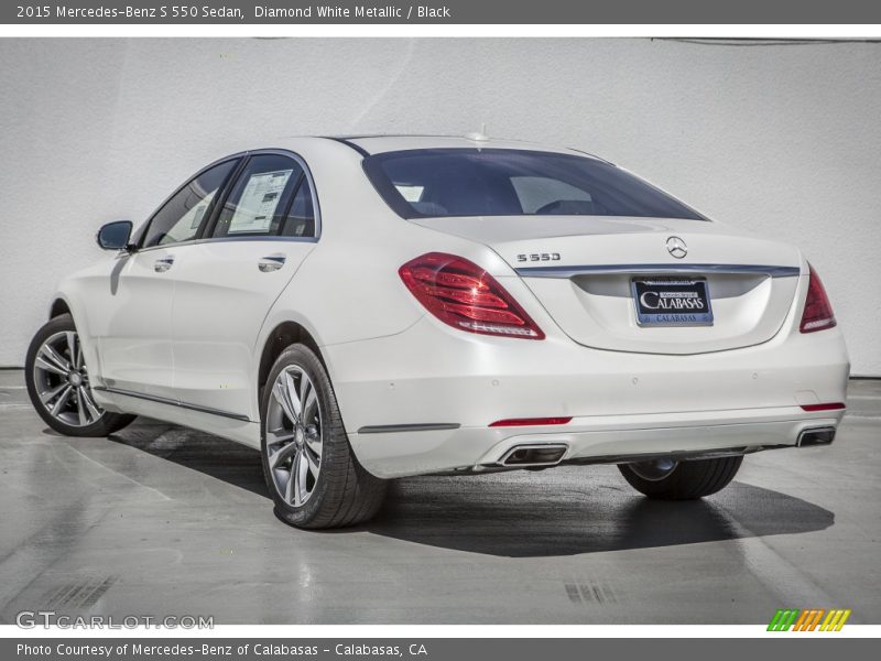 Diamond White Metallic / Black 2015 Mercedes-Benz S 550 Sedan