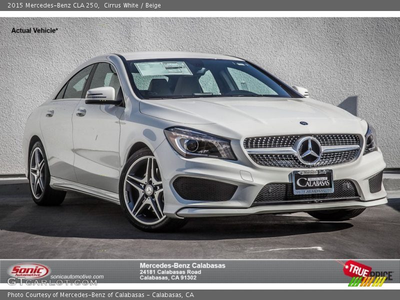 Cirrus White / Beige 2015 Mercedes-Benz CLA 250
