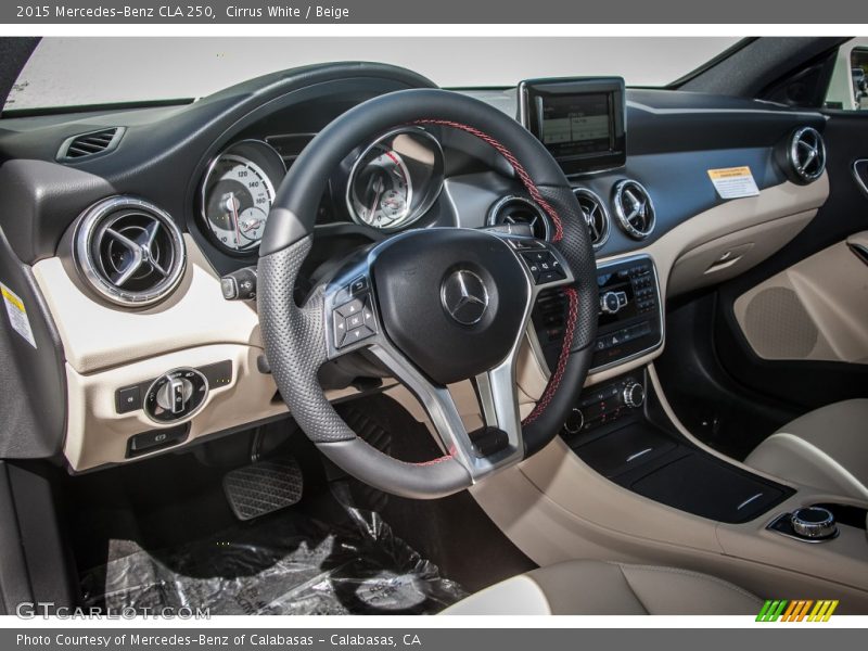 Cirrus White / Beige 2015 Mercedes-Benz CLA 250