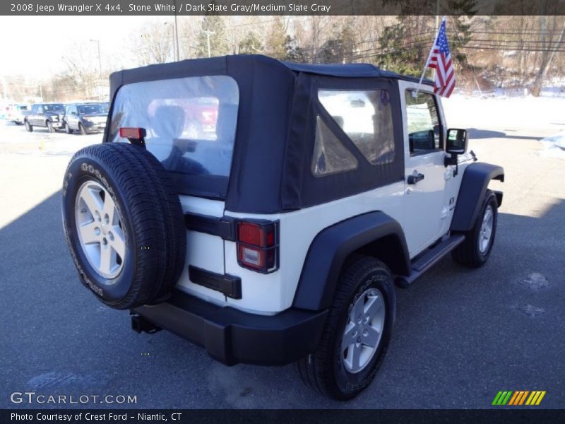 Stone White / Dark Slate Gray/Medium Slate Gray 2008 Jeep Wrangler X 4x4