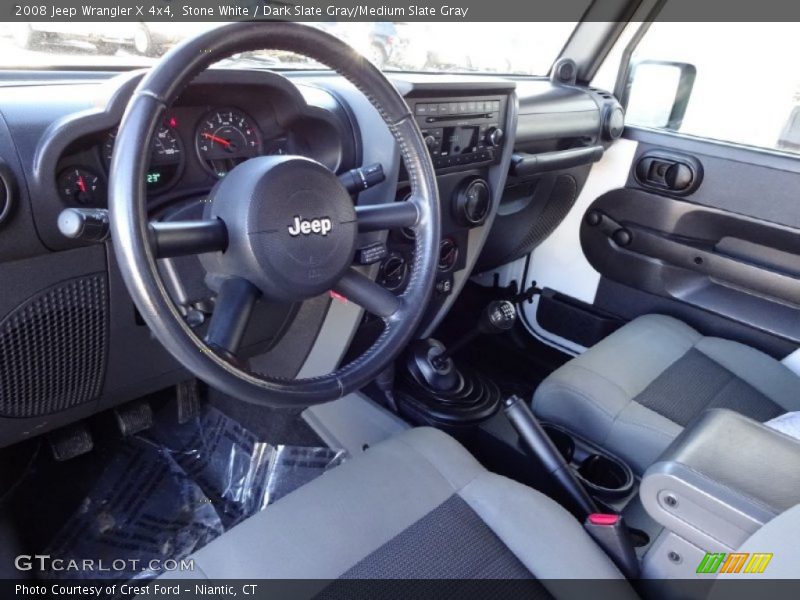 Stone White / Dark Slate Gray/Medium Slate Gray 2008 Jeep Wrangler X 4x4