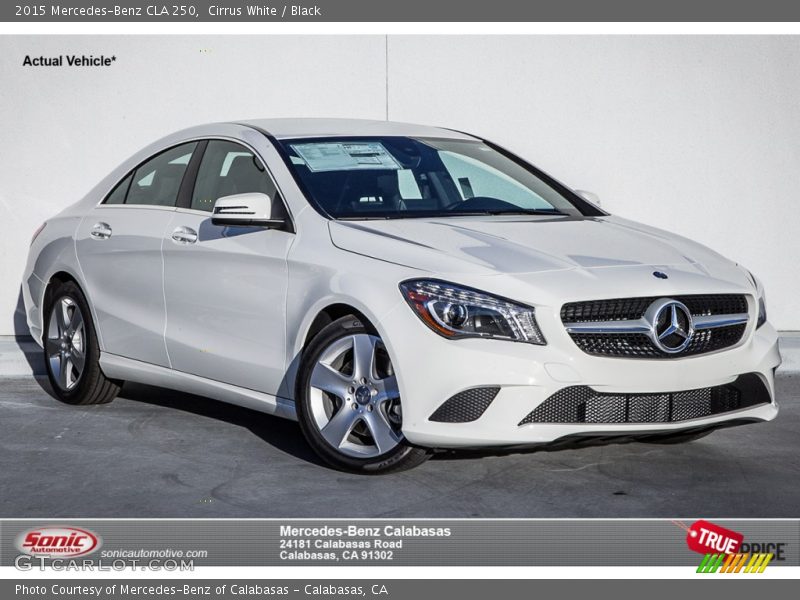 Cirrus White / Black 2015 Mercedes-Benz CLA 250