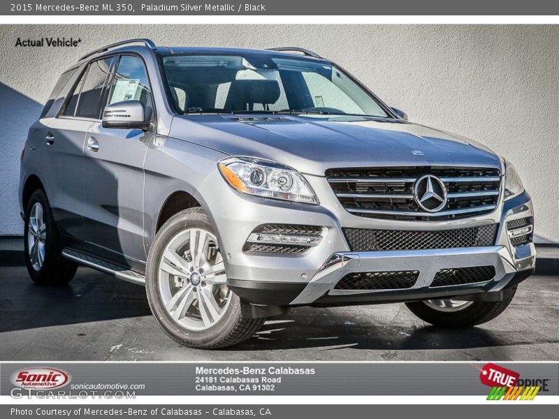 Paladium Silver Metallic / Black 2015 Mercedes-Benz ML 350