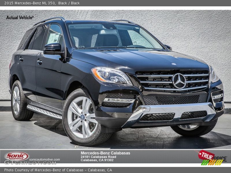 Black / Black 2015 Mercedes-Benz ML 350