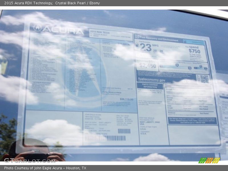 Crystal Black Pearl / Ebony 2015 Acura RDX Technology