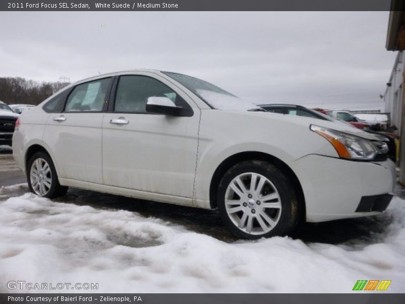 White Suede / Medium Stone 2011 Ford Focus SEL Sedan