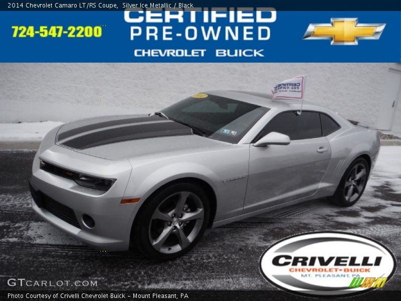 Silver Ice Metallic / Black 2014 Chevrolet Camaro LT/RS Coupe