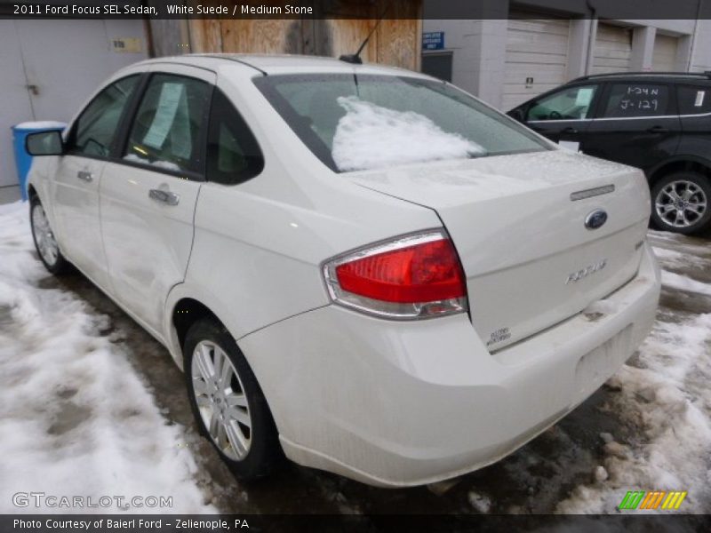 White Suede / Medium Stone 2011 Ford Focus SEL Sedan