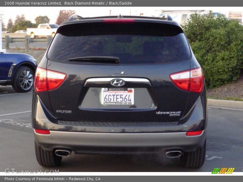 Black Diamond Metallic / Black/Saddle 2008 Hyundai Veracruz Limited