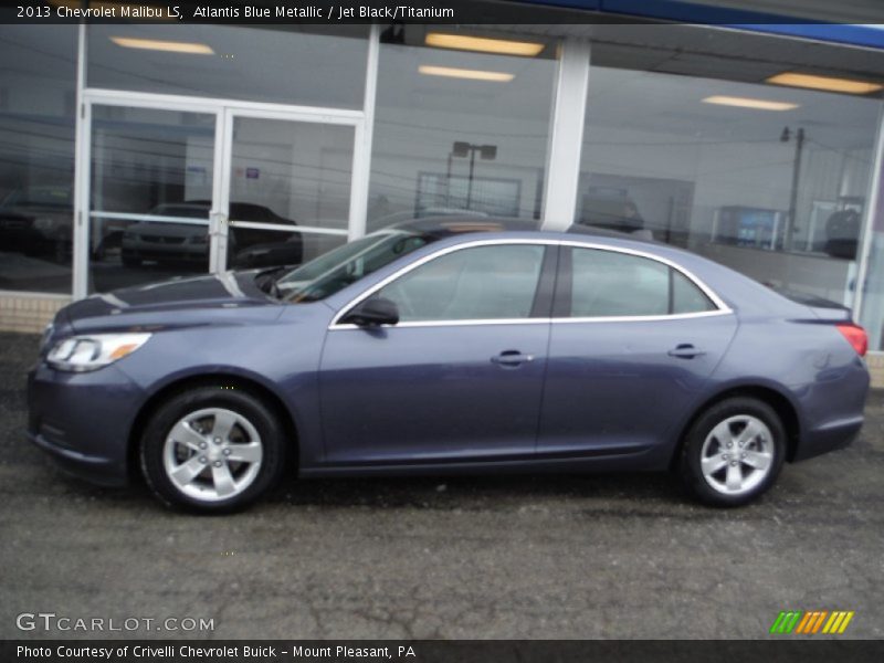 Atlantis Blue Metallic / Jet Black/Titanium 2013 Chevrolet Malibu LS