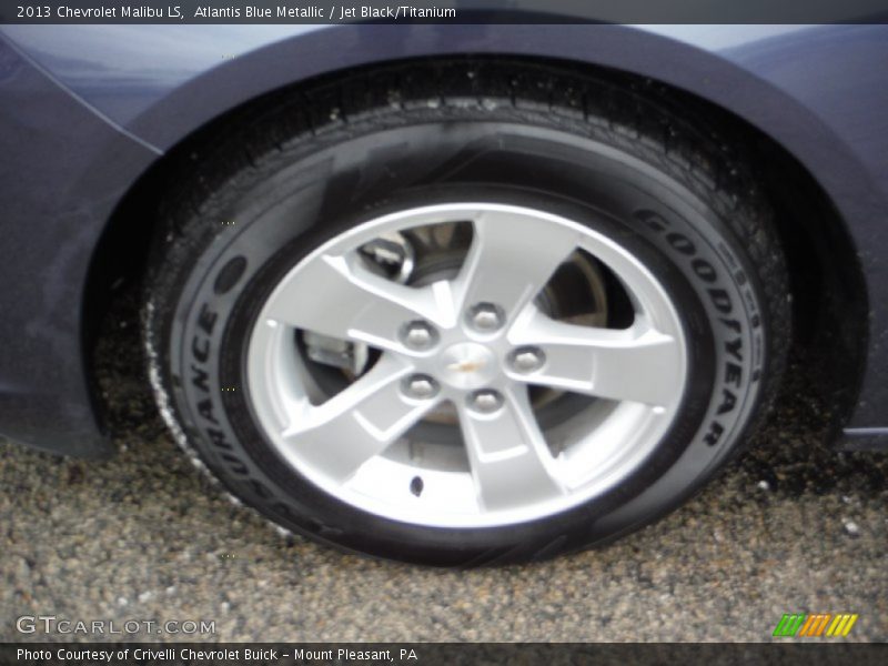 Atlantis Blue Metallic / Jet Black/Titanium 2013 Chevrolet Malibu LS