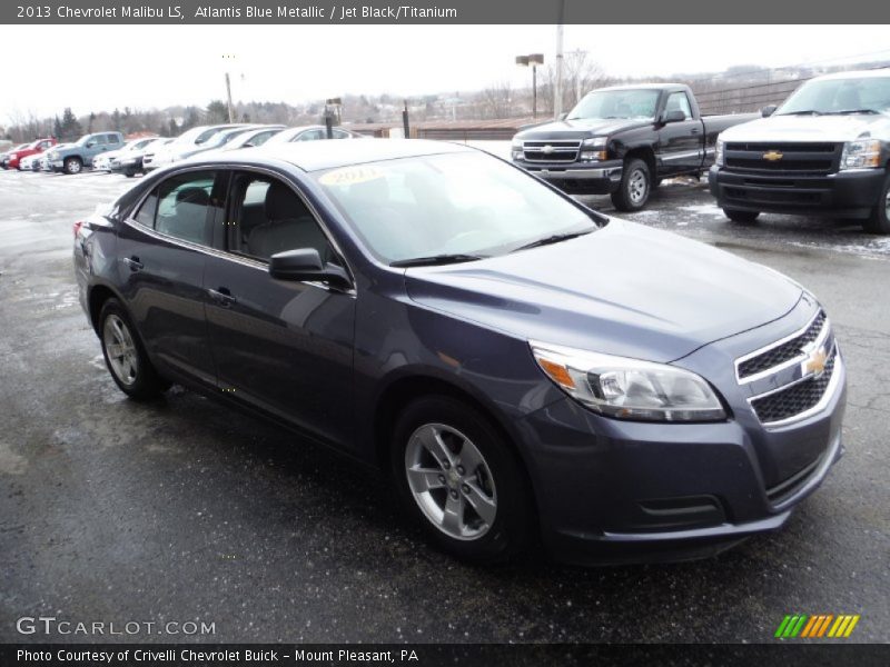 Atlantis Blue Metallic / Jet Black/Titanium 2013 Chevrolet Malibu LS