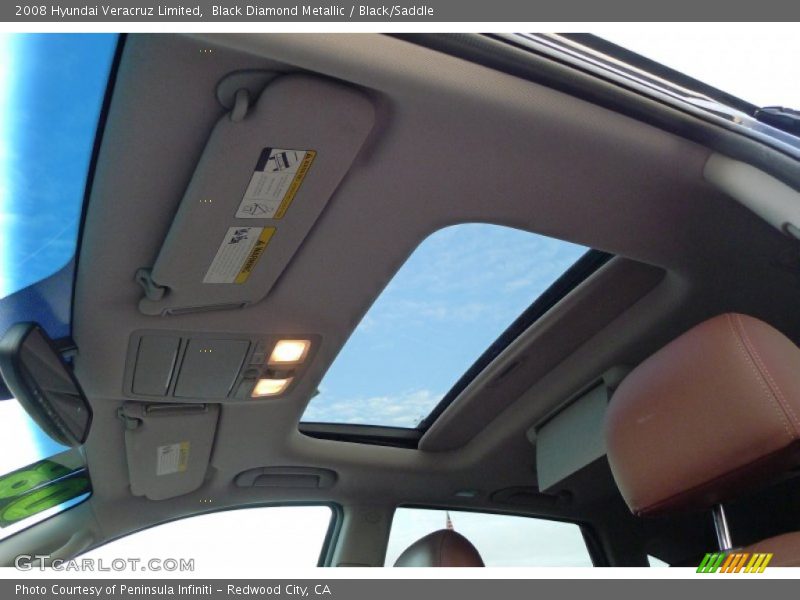 Black Diamond Metallic / Black/Saddle 2008 Hyundai Veracruz Limited