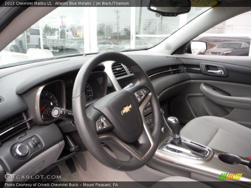 Atlantis Blue Metallic / Jet Black/Titanium 2013 Chevrolet Malibu LS