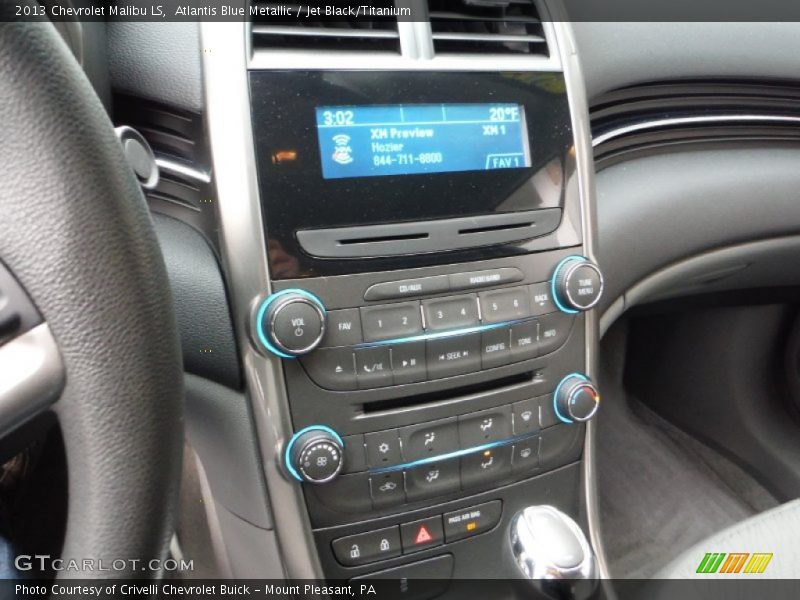 Atlantis Blue Metallic / Jet Black/Titanium 2013 Chevrolet Malibu LS