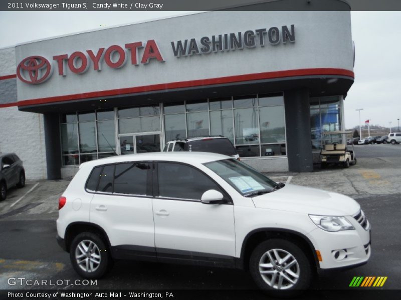 Candy White / Clay Gray 2011 Volkswagen Tiguan S