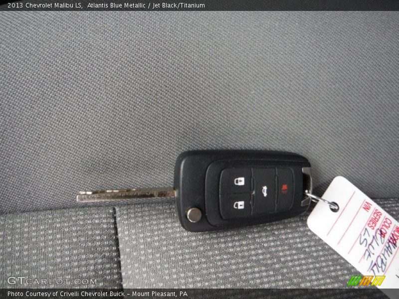 Atlantis Blue Metallic / Jet Black/Titanium 2013 Chevrolet Malibu LS