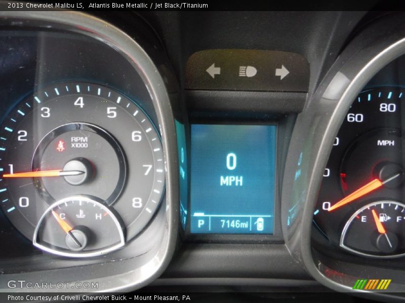 Atlantis Blue Metallic / Jet Black/Titanium 2013 Chevrolet Malibu LS