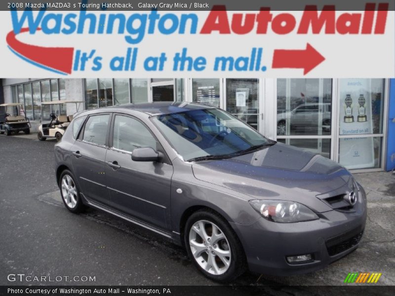 Galaxy Gray Mica / Black 2008 Mazda MAZDA3 s Touring Hatchback