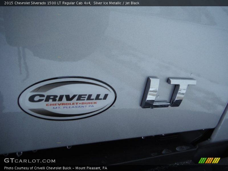 Silver Ice Metallic / Jet Black 2015 Chevrolet Silverado 1500 LT Regular Cab 4x4