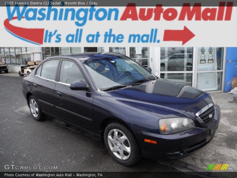 Moonlit Blue / Gray 2005 Hyundai Elantra GLS Sedan