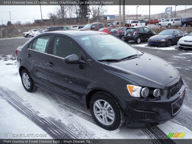 Ashen Gray Metallic / Jet Black/Dark Titanium 2015 Chevrolet Sonic LT Sedan