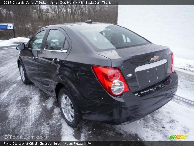Ashen Gray Metallic / Jet Black/Dark Titanium 2015 Chevrolet Sonic LT Sedan