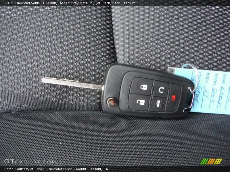 Ashen Gray Metallic / Jet Black/Dark Titanium 2015 Chevrolet Sonic LT Sedan