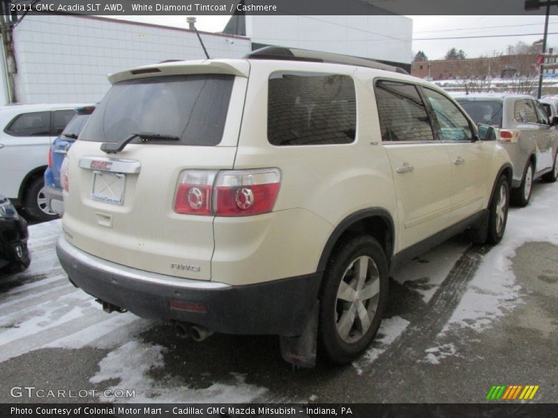 White Diamond Tintcoat / Cashmere 2011 GMC Acadia SLT AWD