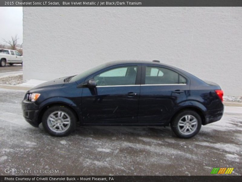 Blue Velvet Metallic / Jet Black/Dark Titanium 2015 Chevrolet Sonic LT Sedan