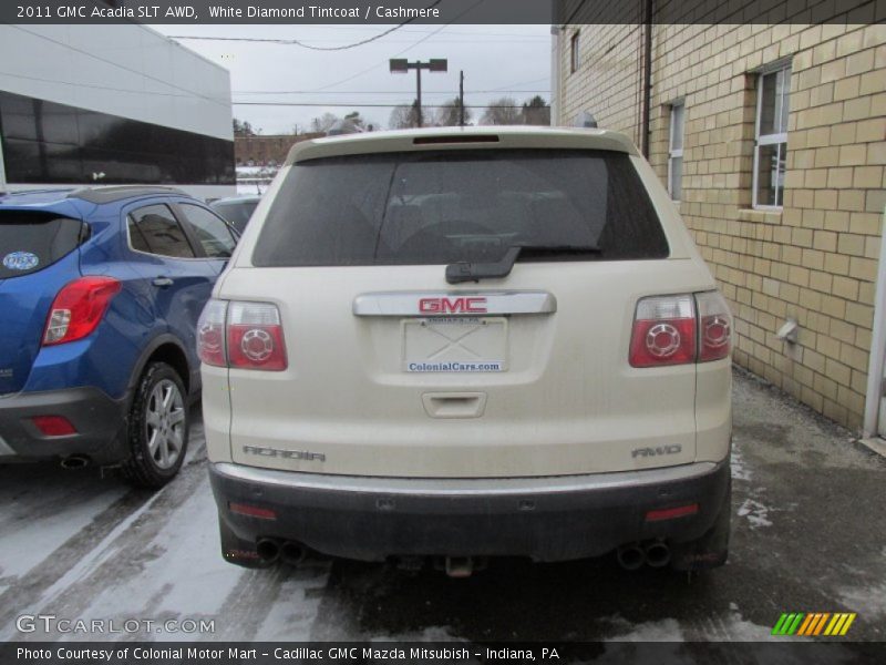 White Diamond Tintcoat / Cashmere 2011 GMC Acadia SLT AWD