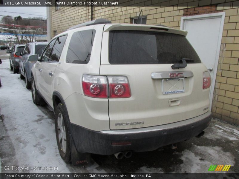 White Diamond Tintcoat / Cashmere 2011 GMC Acadia SLT AWD