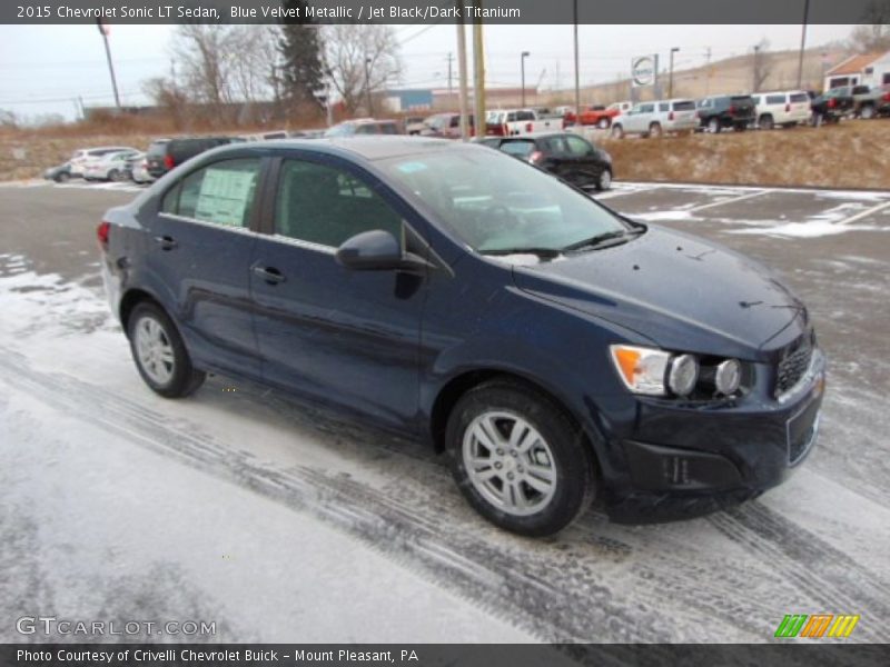Blue Velvet Metallic / Jet Black/Dark Titanium 2015 Chevrolet Sonic LT Sedan