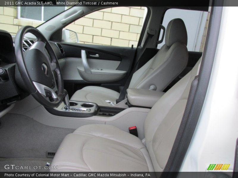 White Diamond Tintcoat / Cashmere 2011 GMC Acadia SLT AWD
