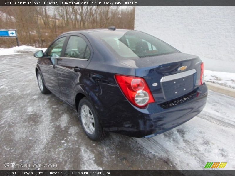 Blue Velvet Metallic / Jet Black/Dark Titanium 2015 Chevrolet Sonic LT Sedan