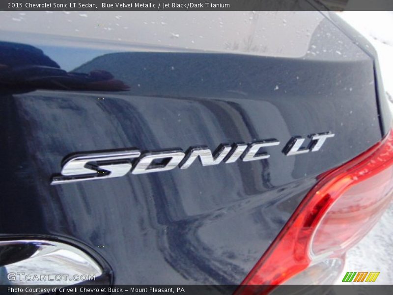 Blue Velvet Metallic / Jet Black/Dark Titanium 2015 Chevrolet Sonic LT Sedan