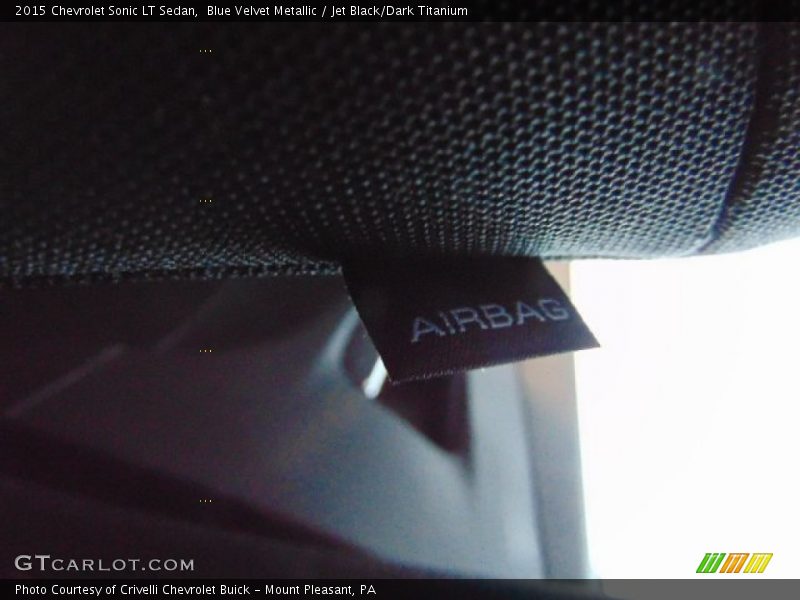 Blue Velvet Metallic / Jet Black/Dark Titanium 2015 Chevrolet Sonic LT Sedan