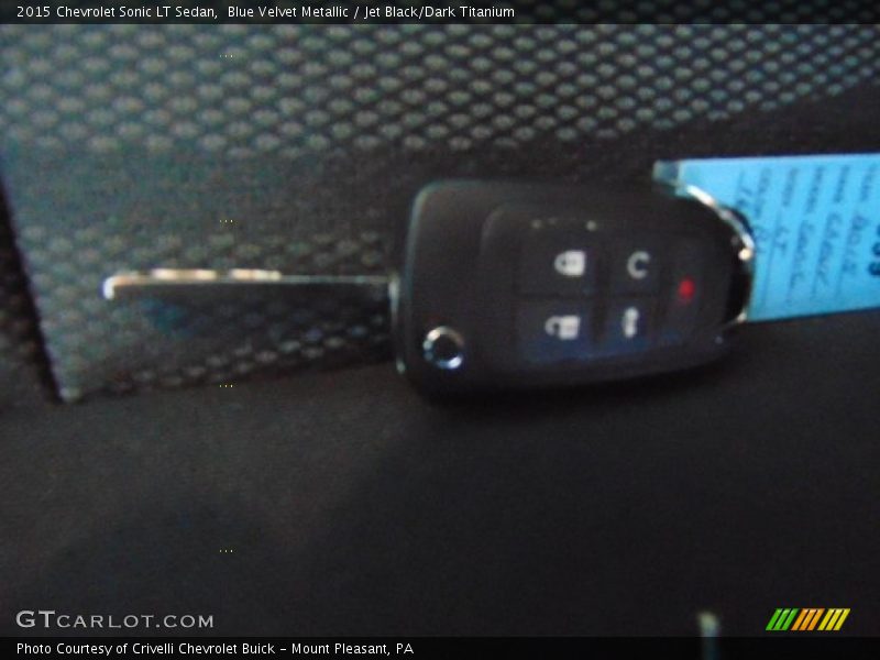 Blue Velvet Metallic / Jet Black/Dark Titanium 2015 Chevrolet Sonic LT Sedan