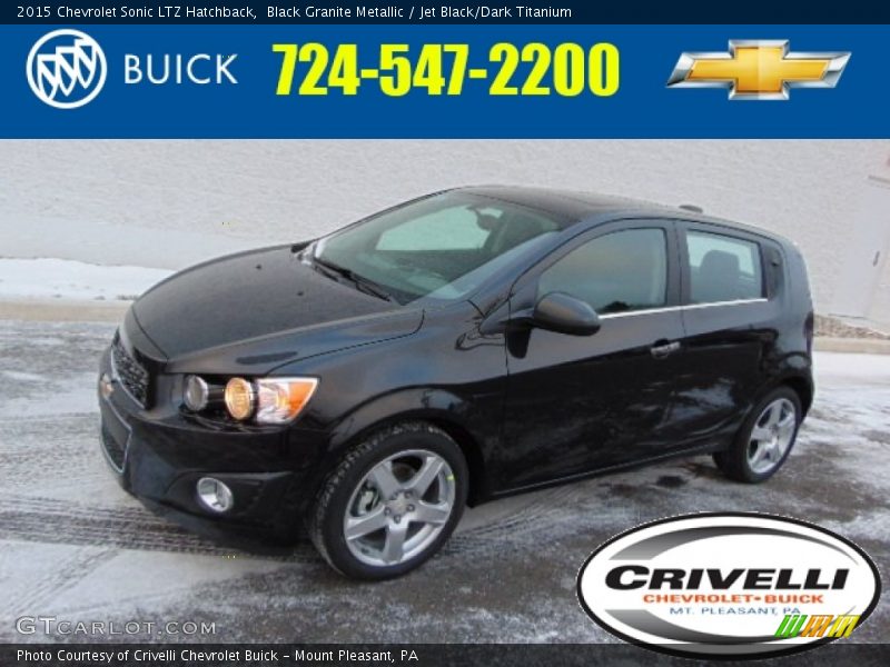 Black Granite Metallic / Jet Black/Dark Titanium 2015 Chevrolet Sonic LTZ Hatchback