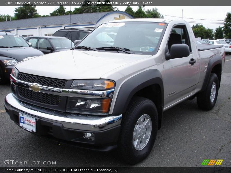 Silver Birch Metallic / Very Dark Pewter 2005 Chevrolet Colorado Z71 Regular Cab 4x4